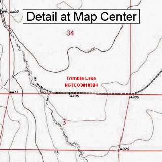  USGS Topographic Quadrangle Map   Trimble Lake, Colorado 