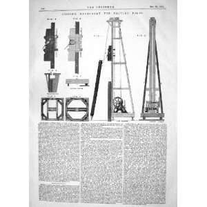   1862 INVENTION WILLIAM SISSON MACHINERY DRIVING PILES