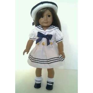  Sailor Dress with Hat,Shoes and Socks for American Girl 