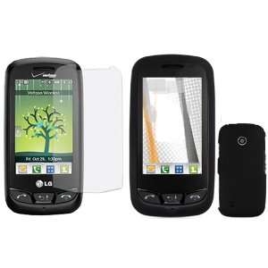  iNcido Brand LG Cosmos Touch VN270 Combo Black Rubber Feel 