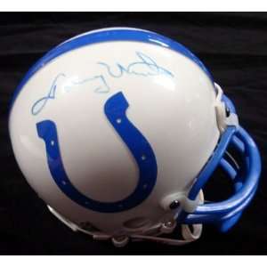  Johnny Unitas Autographed/Hand Signed Colts Mini Helmet 