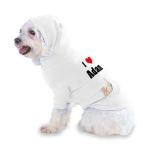 I Love/Heart Adan Hooded T Shirt for Dog or Cat LARGE 