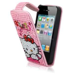  Ecell   PINK KITTY WINGS LEATHER BLING FLIP CASE FOR 