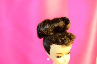 Vintage Ponytail 3 Barbie Brunette AO Paint Box w/ Liner SS Updo 