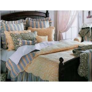  Yellow Toile King Quilt Bedding