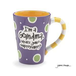 12 Oz Grandma Coffee Mug with Im A Grandma, Whats Your Super Power 