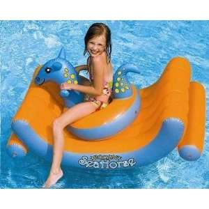 Swimline Inflatable Giant Seahorse Ride on Pool Toy Toys & Games