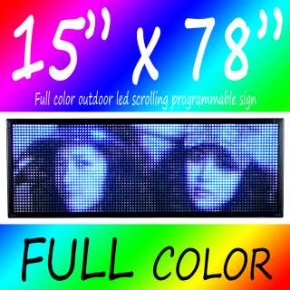 15x78 LED MOVING SCROLLING SIGN BOARD (FULL COLOR)  