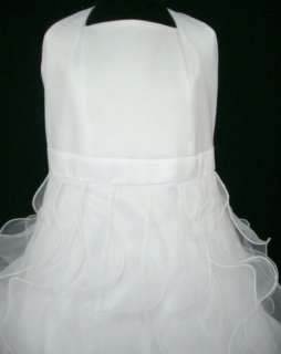 First Communion Confirmation White Flower Girl Dress Size 8 to 12 NWT 