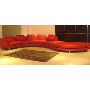  Vig Furniture A94 Red   Contemporary Sectional Sofa