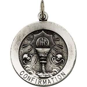   75 mm Rd Confirmation Cup Pend Medal W 24 Inch Chain CleverEve