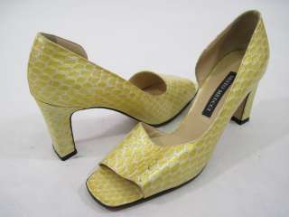 SESTO MEUCCI Yellow Scale Peep Toe Heels Pumps Size 8  