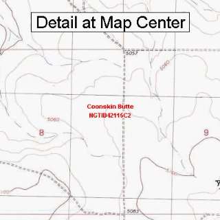 USGS Topographic Quadrangle Map   Coonskin Butte, Idaho (Folded 