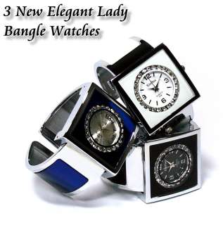 New Elegant Lady Crystals Bangle Watches b187u  