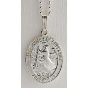    Sterling Silver St. Joseph of Cupertino Medal w/Chain Jewelry