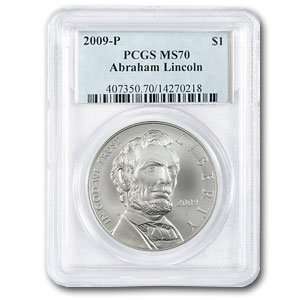   2009 P Abraham Lincoln Silver Dollar   MS 70 PCGS (1.00) Toys & Games