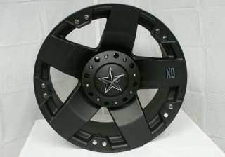 18 x9 XD Series XD775 Rockstar Matte Black 5 6 8 Lug Wheels Rims FREE 