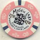 MYSTIC LAKE $2.50 CASINO CHIP PRIOR MN