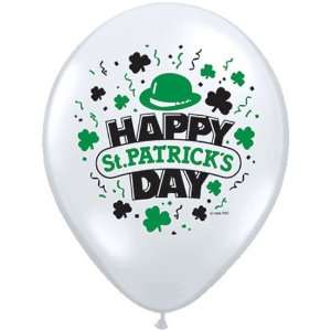 (12) St. Patricks Day Shamrocks Hat 11 Latex Balloon 