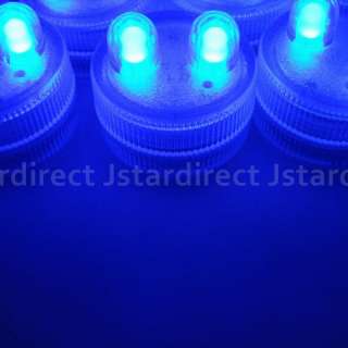 20 SUPER Bright Blue Dual LED Submersible Floralyte II Party Wedding 