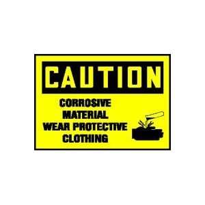  CAUTION Labels CORROSIVE MATERIAL WEAR PROTECTIVE CLOTHING 
