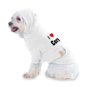  I Love/Heart Cory Hooded T Shirt for Dog or Cat LARGE 