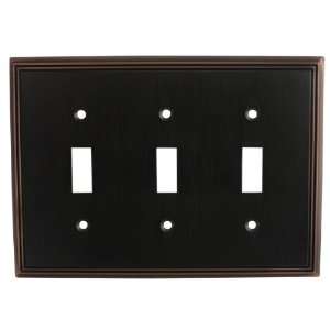 Cosmas 65005 ORB Oil Rubbed Bronze Triple Toggle Switchplate Wall 