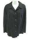 PIAZZA SEMPIONE Black Button Down Shirt Jacket Sz 46  