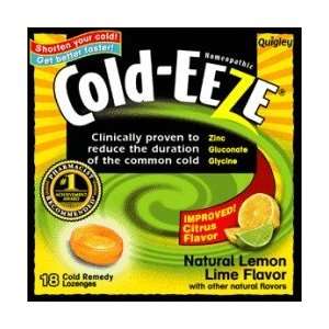 Cold Eeze Cough Suppressant Lozenges, Natural Lemon Lime Flavor   18 