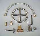 18 SS FIRE PIT DOUBLE RING BURNER KIT Gas Logs Glass