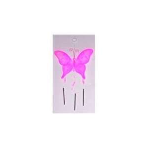  Butterfly Wind Chime Pink Patio, Lawn & Garden