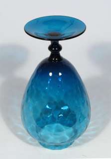 Empoli Italian Art Glass Cool Turquoise Mid Century Modern Eames 