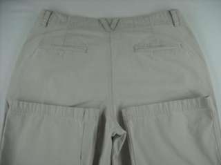 Columbia Sportswear Tan Light Beige Cotton Capri Crop Pants Womens Sz 