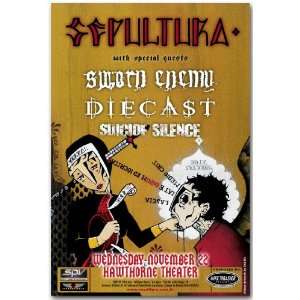 Sepultura Poster   Concert Flyer   A LEX Tour