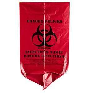  10 Gallon Red Isolation Infectious Waste Bag / Biohazard 
