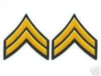 Military Army Pair Corporal Rank Insignia patches  