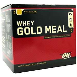  Optimum Nutrition Whey Gold Meal, Vanilla Custard, 20   76 