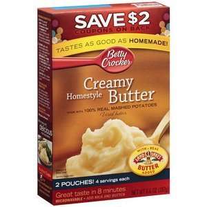 Betty Crocker Homestyle Creamy Butter Mashed Potatoes, 6.6 oz BOXES 