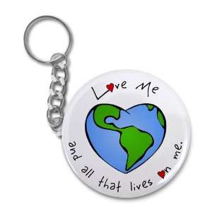 Creative Clam Celebrate Earth Day With Love 2.25 Inch Button Style Key 