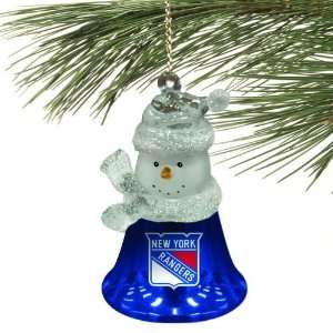  New York Rangers Snowman Bell Ornament