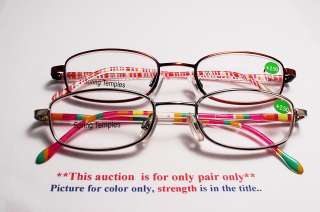 Carnival Cotton Candy Striped Reading Glasses 2.50 R362  