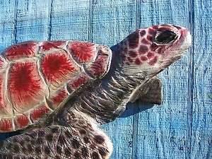   Carving Hawksbill Sea Turtle Carved Marine Art Scuba Diving Replica