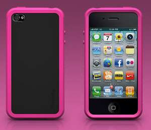   TUFFWRAP ACCENT PINK SILICON IPHONE 4 CASE + SCRN PROT NEW $0 US SHIP