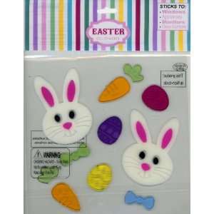  Easter Bunnies Gel Window Clings Charms Stick ons