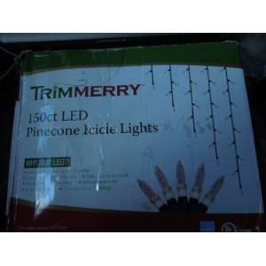  LED Clear Pinecone Icicle Lights 150 Count (8.5 Foot Total 