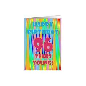  Happy Birthday 96 Years Young Rainbow Colors Card Toys 