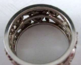   & OPENWORKED WHITE 14K GOLD THICK BAND RING SIZE 6   