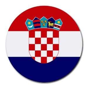  Croatia Flag Round Mouse Pad