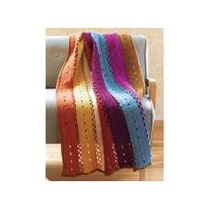   Eyelet Strips Afghan Crochet Afghan Kit Arts, Crafts & Sewing