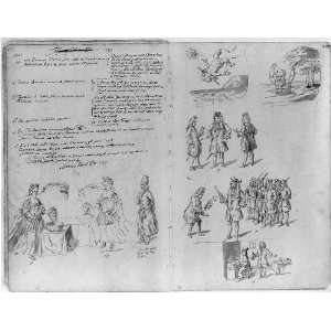  Drawings of annual guild days of Norwich,England,1705 